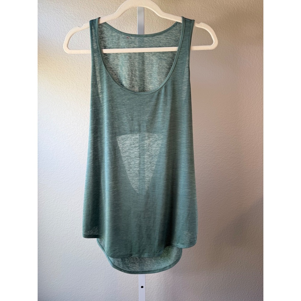 Lululemon Open Back Draped Tank Top Heathered Sage Green Yoga Workout Medium